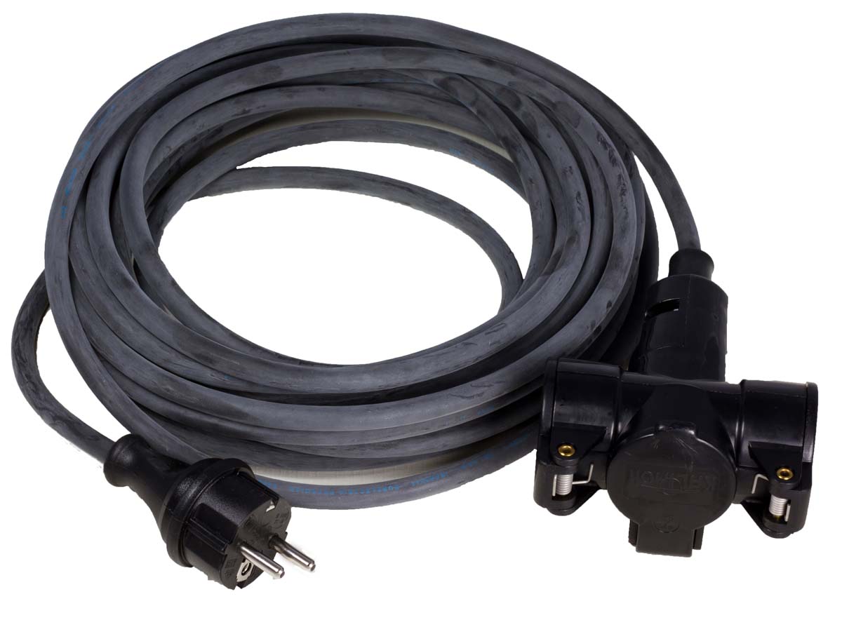 extension cord rubber with tripple thermoplastic coupling Extension